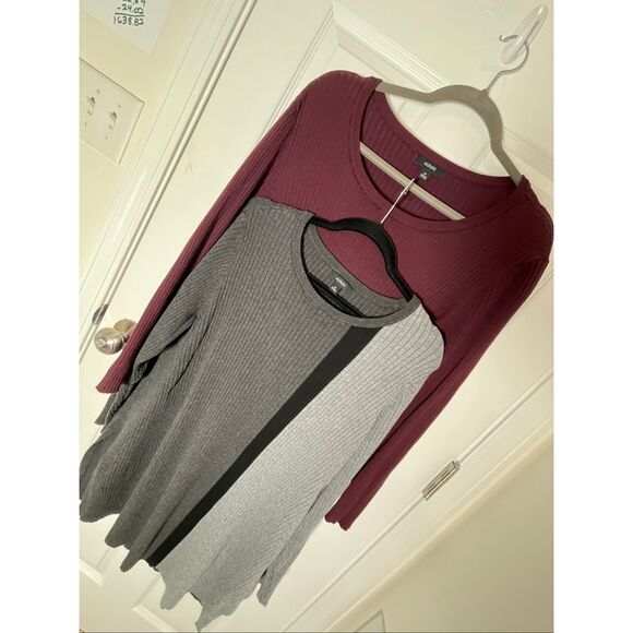 Alfani women’s long sleeve sweaters 2X maroon and gray lot bundle - Picture 1 of 13
